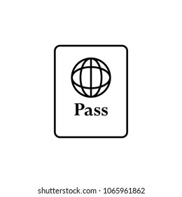 passport icon. Element of simple icon for websites, web design, mobile app, info graphics. Thin line icon for website design and development, app development  on white background