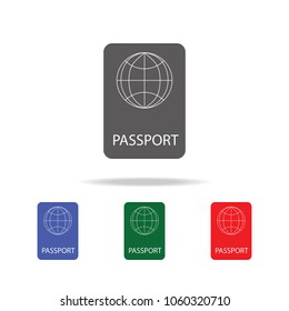 Passport icon. Elements of airport multi colored icons. Premium quality graphic design icon. Simple icon for websites, web design, mobile app, info graphics on white background