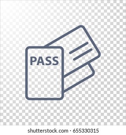  Passport icon flat.