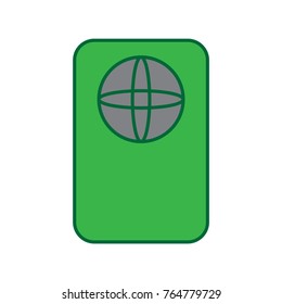 passport icon flat color