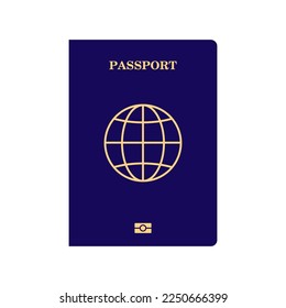 Passport icon. Flat Design isolated on white background. Passport illustration. vector