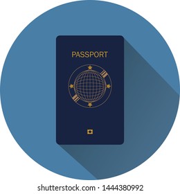 Passport icon. Flat design style. Vector illustration - Vettoriale