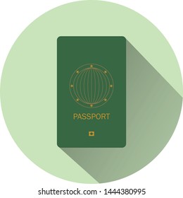 Passport icon. Flat design style. Vector illustration - Vettoriale