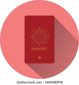Passport icon. Flat design style. Vector illustration - Vettoriale