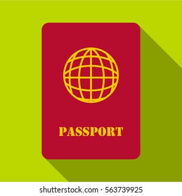 Passport icon. Flat illustration of passport vector icon for web