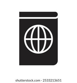 Passport icon Flat line illustration