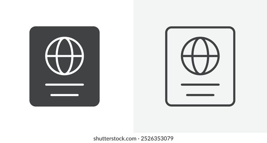 Ícone de passaporte plano e design simples