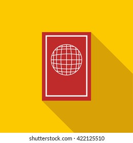 Passport icon, flat style