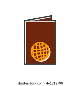Passport icon in flat style on a white background