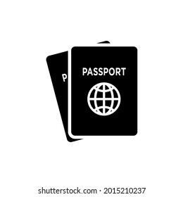 passport icon of glyph style design vector template