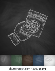 passport icon. Hand drawn vector illustration