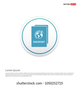 Passport Icon Hexa White Background icon template