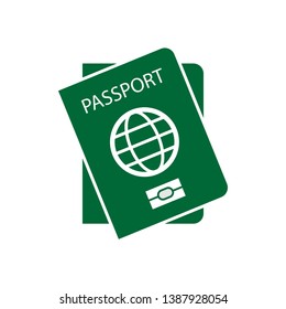 
Passport Icon. Identification or Citizenship Document's Illustration As A Simple Vector Sign and Trendy Symbol for Design and Websites, Presentation or Mobile Application. 