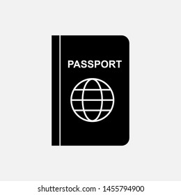 Passport Icon. Identification or Pass Document Illustration As A Simple Vector Sign & Trendy Symbol in Glyph Style for Design and Websites, Presentation or Mobile Apps.