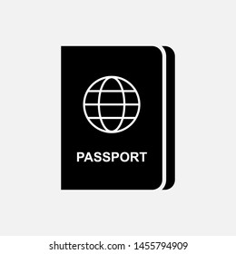 Passport Icon. Identification or Pass Document Illustration As A Simple Vector Sign & Trendy Symbol in Glyph Style for Design and Websites, Presentation or Mobile Apps.