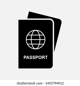 Passport Icon. Identification or Pass Document Illustration As A Simple Vector Sign & Trendy Symbol in Glyph Style for Design and Websites, Presentation or Mobile Apps.