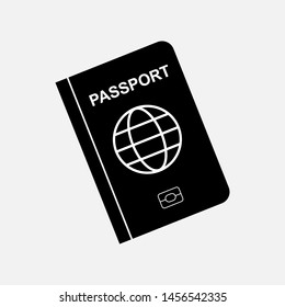 Passport Icon. Identification or Pass Document Illustration As A Simple Vector Sign & Trendy Symbol in Glyph Style for Design and Websites, Presentation or Mobile Apps.