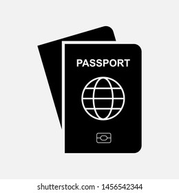 Passport Icon. Identification or Pass Document Illustration As A Simple Vector Sign & Trendy Symbol in Glyph Style for Design and Websites, Presentation or Mobile Apps.