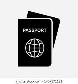 Passport Icon. Identification or Pass Document Illustration As A Simple Vector Sign & Trendy Symbol in Glyph Style for Design and Websites, Presentation or Mobile Apps.