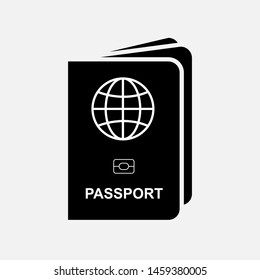 Passport Icon. Identification or Pass Document Illustration As A Simple Vector Sign & Trendy Symbol in Glyph Style for Design and Websites, Presentation or Mobile Apps.