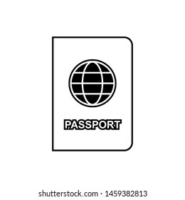 Passport Icon. Identification, Pass Document. Citizenship Symbol for Info Graphic, Design Elements, Websites, Presentation and Application - Vector.