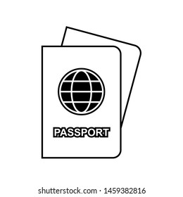 Passport Icon. Identification or Pass Document Illustration As A Simple Vector Sign & Trendy Symbol in Line Art Style for Design and Websites, Presentation or Mobile Apps.