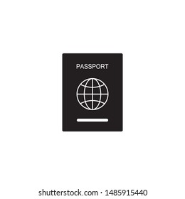Passport Icon. Identification or Pass Document Illustration As A Simple Vector Sign & Trendy Symbol in Glyph Style for Design and Websites, Presentation or Mobile Apps