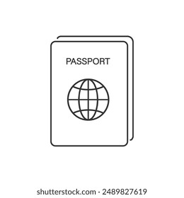 Passport Icon. Identification or Pass Document Illustration As A Simple Vector Sign