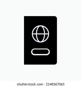 Icono de pasaporte. Identificación, Símbolo de identidad personal - Vector.