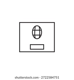 ícone do passport ilustração elemento design