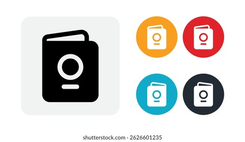 Passport icon illustration isolated vector sign symbol