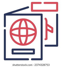 Passport Icon Illustration, for uiux, web, app, infographic, etc