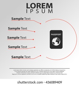 passport icon. passport infographics template