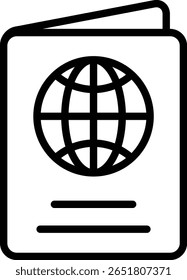 O ícone de passaporte é um documento de identidade oficial reconhecido internacionalmente e o principal requisito para viajar para o exterior.