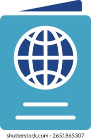 O ícone de passaporte é um documento de identidade oficial reconhecido internacionalmente e o principal requisito para viajar para o exterior.