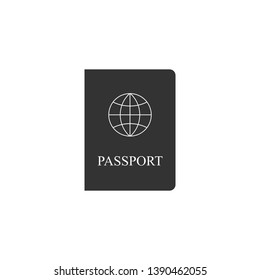Passport icon isolated. Flat design. Vector Illustration