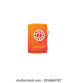 Icono De Pasaporte Aislado En Fondo Blanco