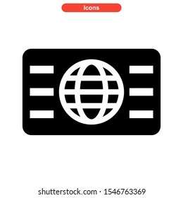 passport icon isolated sign symbol vector illustration - high quality black style vector icons
