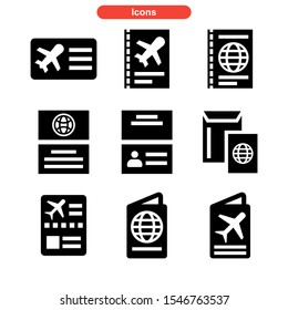 passport icon isolated sign symbol vector illustration - Collection of high quality black style vector icons
