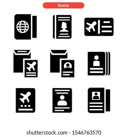 passport icon isolated sign symbol vector illustration - Collection of high quality black style vector icons
