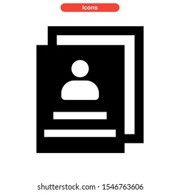 passport icon isolated sign symbol vector illustration - high quality black style vector icons
