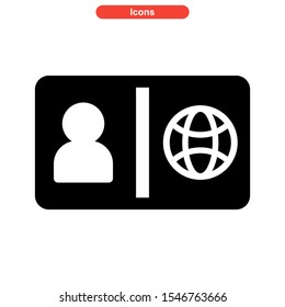 passport icon isolated sign symbol vector illustration - high quality black style vector icons
