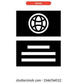 passport icon isolated sign symbol vector illustration - high quality black style vector icons
