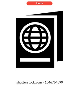 passport icon isolated sign symbol vector illustration - high quality black style vector icons
