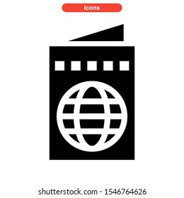 passport icon isolated sign symbol vector illustration - high quality black style vector icons
