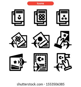 passport icon isolated sign symbol vector illustration - Collection of high quality black style vector icons
