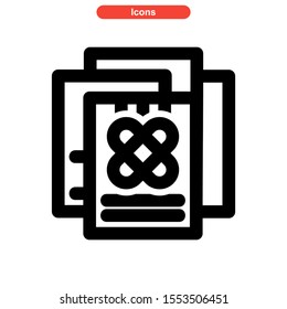 passport icon isolated sign symbol vector illustration - high quality black style vector icons
