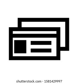passport icon isolated sign symbol vector illustration - high quality black style vector icons
