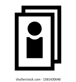 passport icon isolated sign symbol vector illustration - high quality black style vector icons
