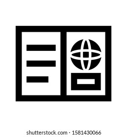 passport icon isolated sign symbol vector illustration - high quality black style vector icons
